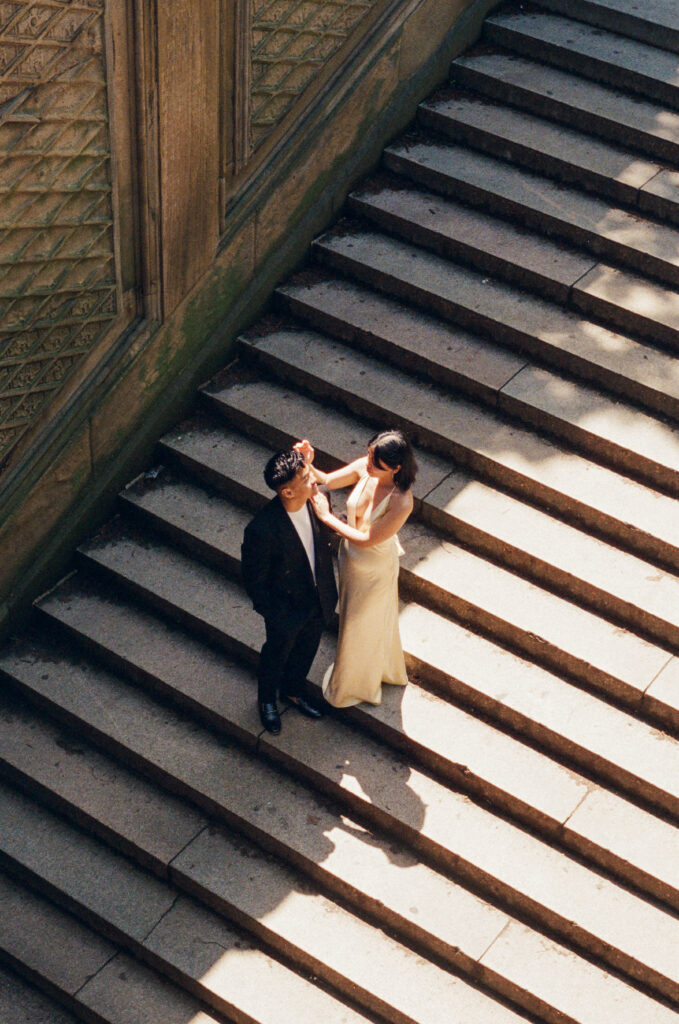 Bethesda Terrace Engagement Session | Central Park Engagement Session | New York City Engagement Session, Film Engagement Session, Film Wedding Photographer |
