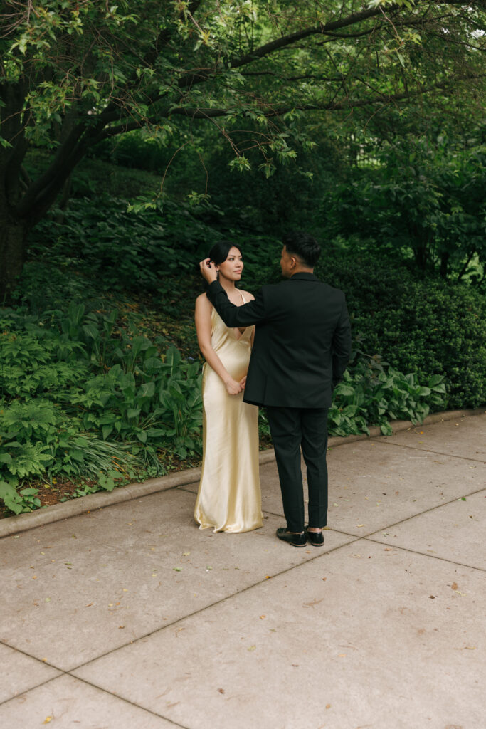 Burnett Fountain in The Conservatory Garden in Central Park | Burnett Fountain Engagement Session | Central Park Engagement Session | New York City Engagement Session, Film Engagement Session, Film Wedding Photographer |