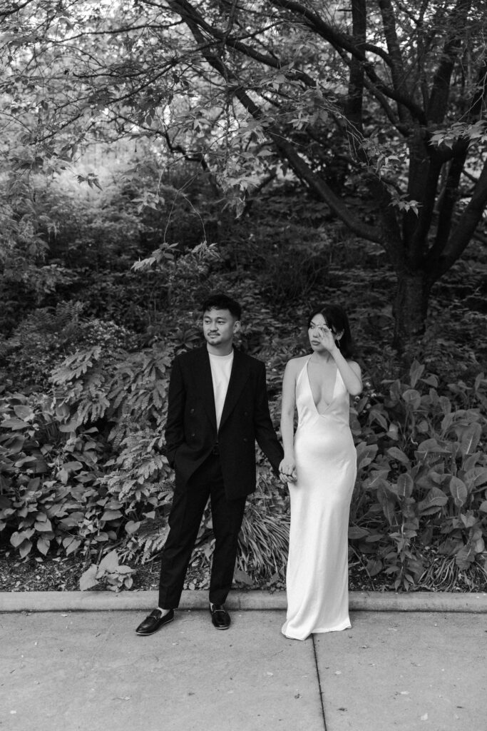Burnett Fountain in The Conservatory Garden in Central Park | Burnett Fountain Engagement Session | Central Park Engagement Session | New York City Engagement Session, Film Engagement Session, Film Wedding Photographer |