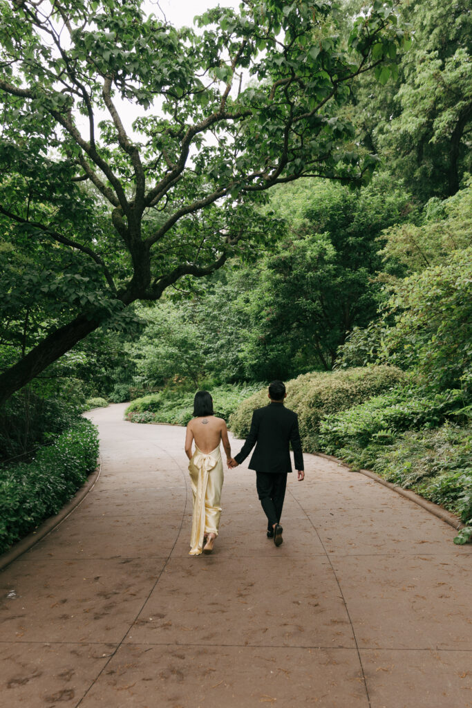 Burnett Fountain in The Conservatory Garden in Central Park | Burnett Fountain Engagement Session | Central Park Engagement Session | New York City Engagement Session, Film Engagement Session, Film Wedding Photographer |