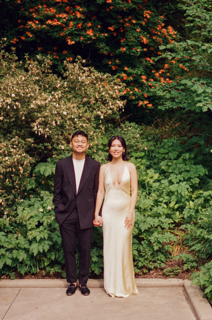 Burnett Fountain in The Conservatory Garden in Central Park | Burnett Fountain Engagement Session | Central Park Engagement Session | New York City Engagement Session, Film Engagement Session, Film Wedding Photographer |