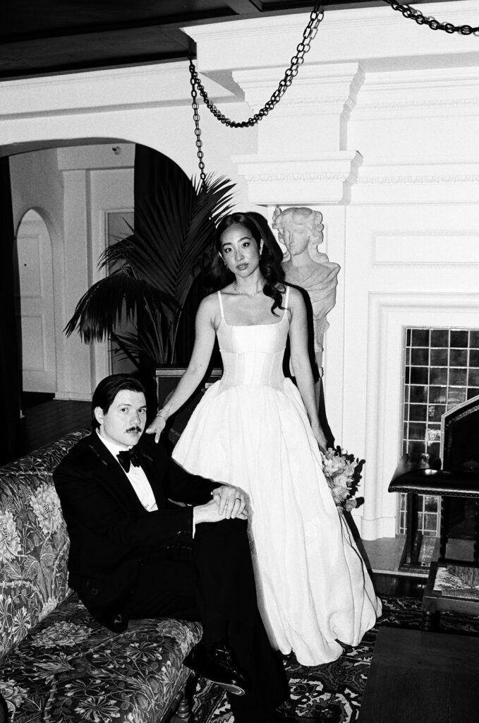 Editorial film wedding portrait by a California wedding photographer