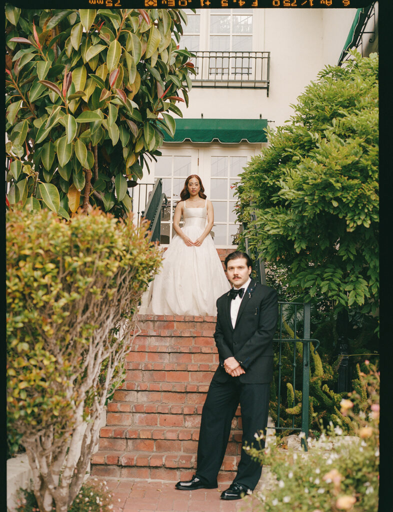 Editorial film wedding portrait by a California wedding photographer