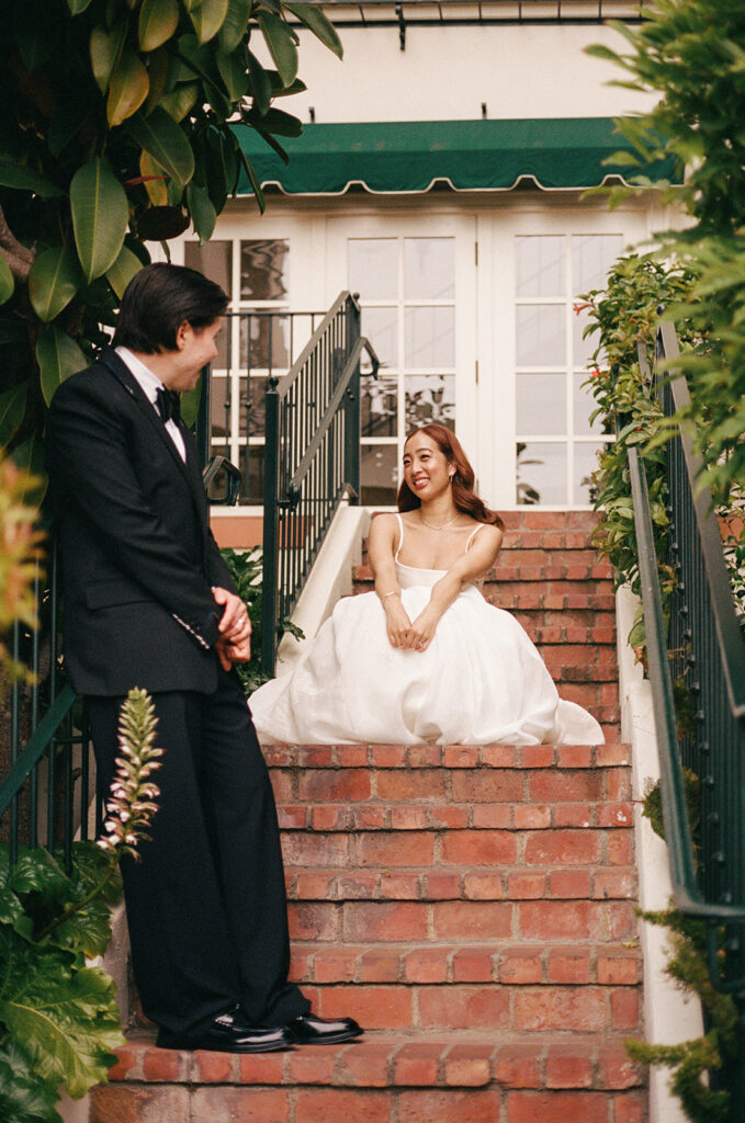 Editorial film wedding portrait by a California wedding photographer