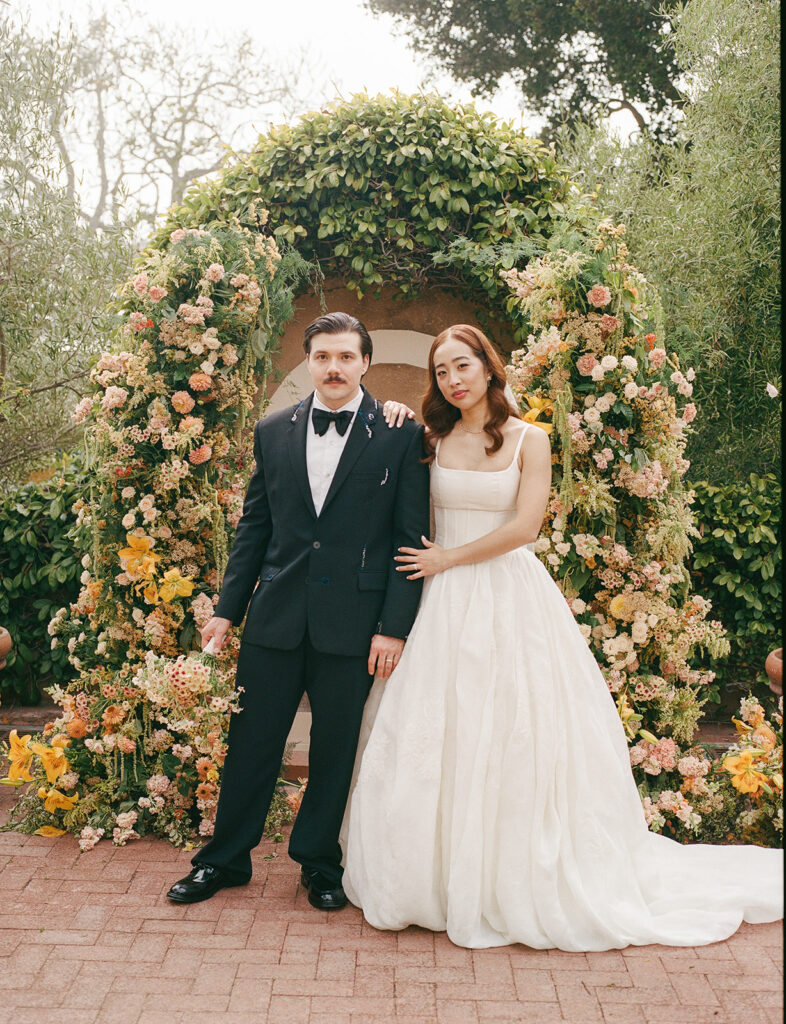 Editorial film wedding portrait by a California wedding photographer