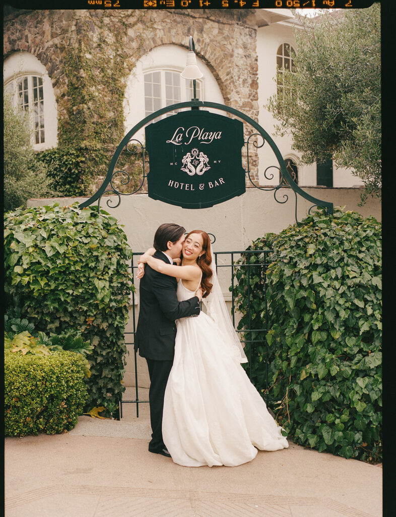 Editorial film wedding portrait by a California wedding photographer