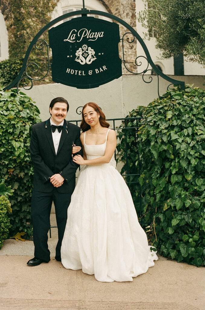 Editorial film wedding portrait by a California wedding photographer